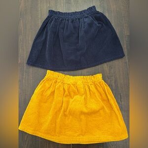 Isaac Mizrahi Girls Corduroy Skirts in Navy and Mustard bundle